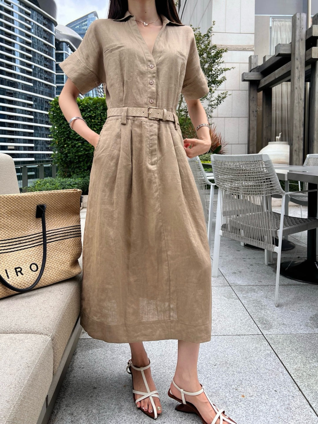Loro 25ss linen dress