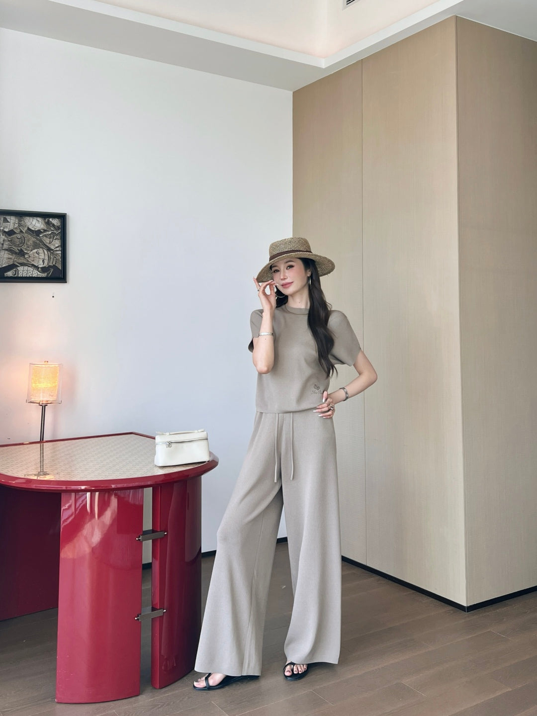 Loro 25ss knit suit