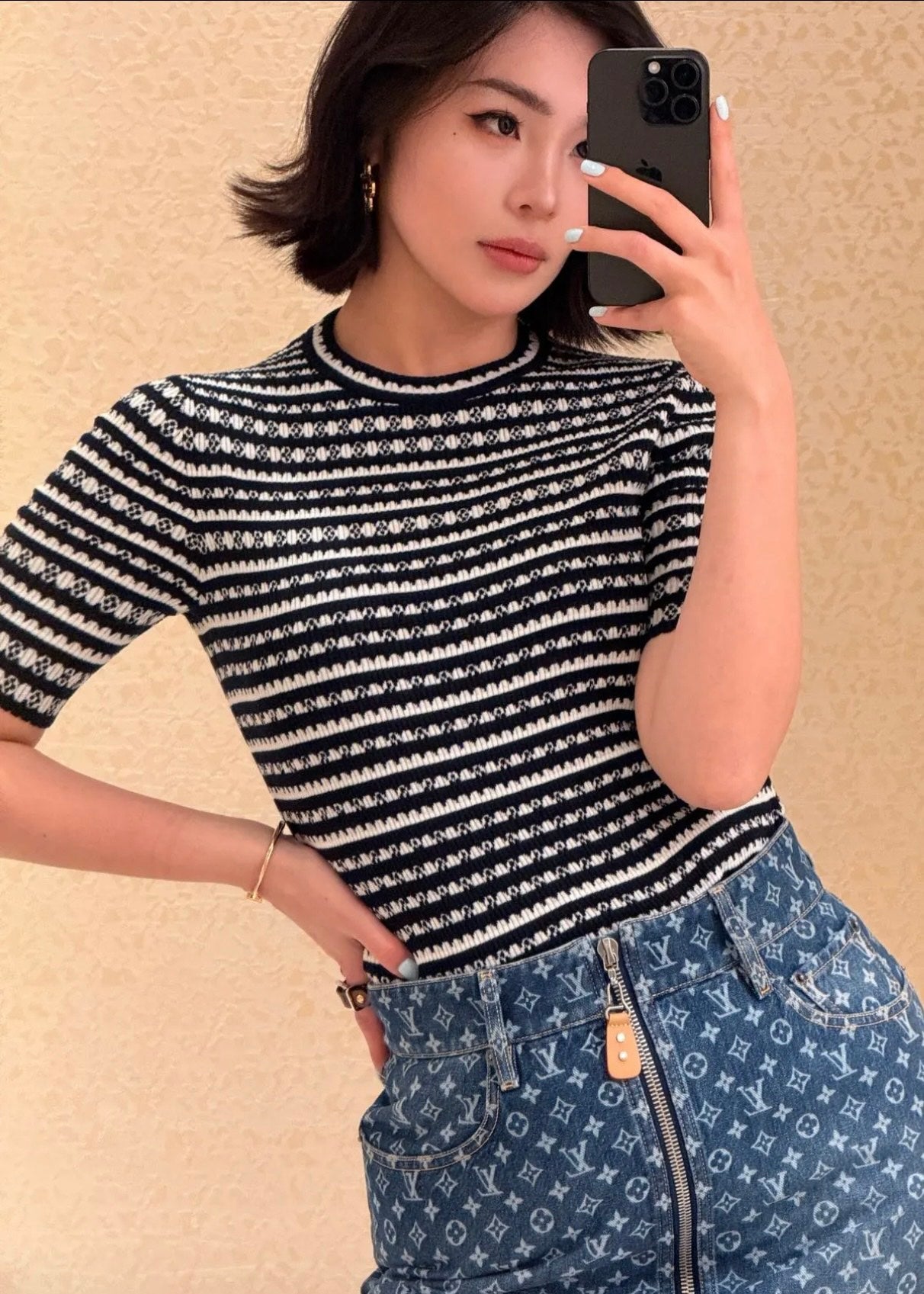 Louis 25ss jacquard knit shirt