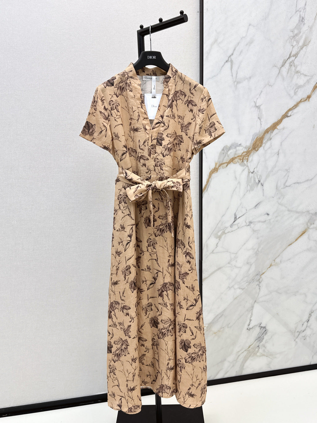 CD 25ss linen print dress