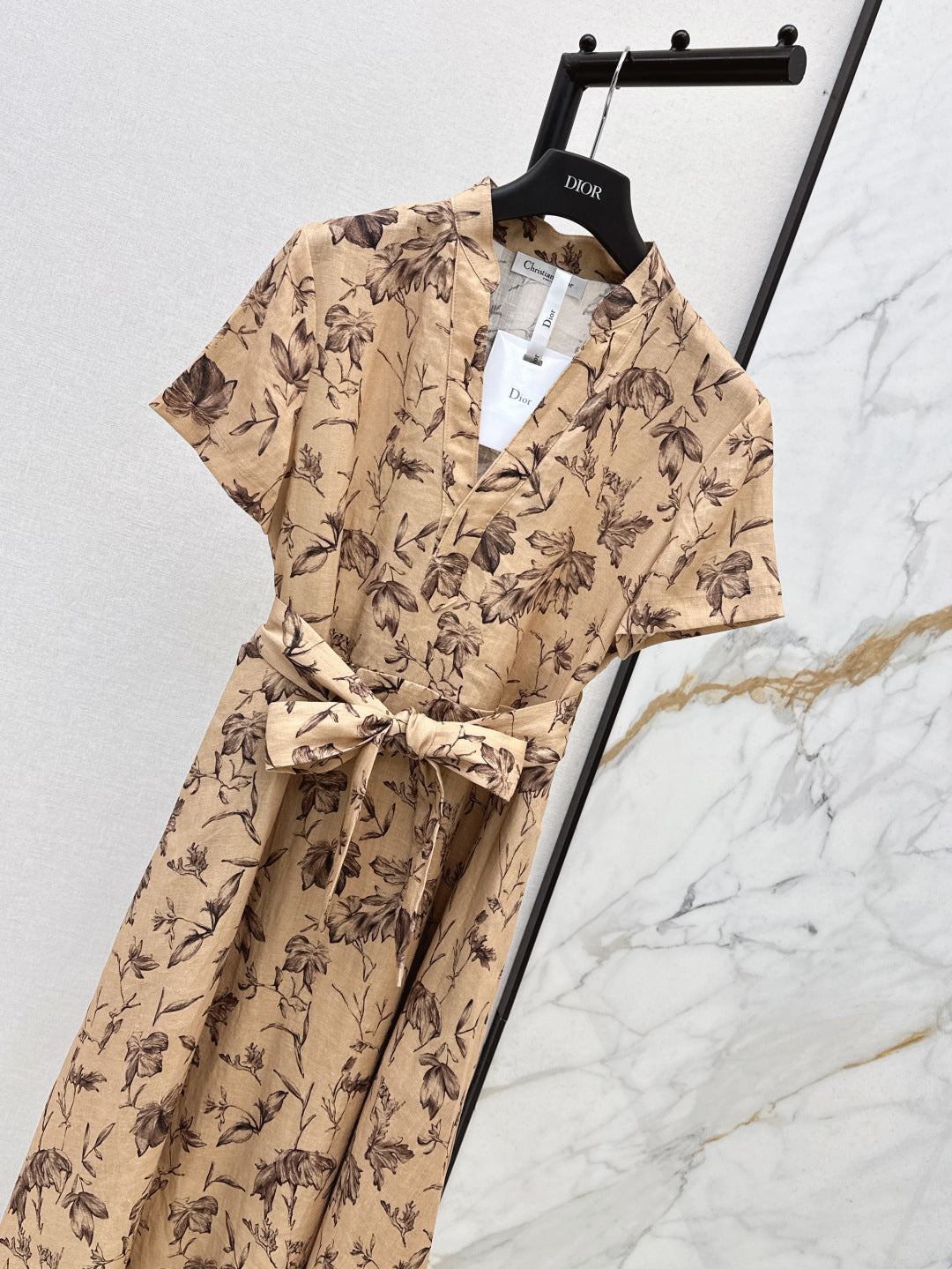 CD 25ss linen print dress