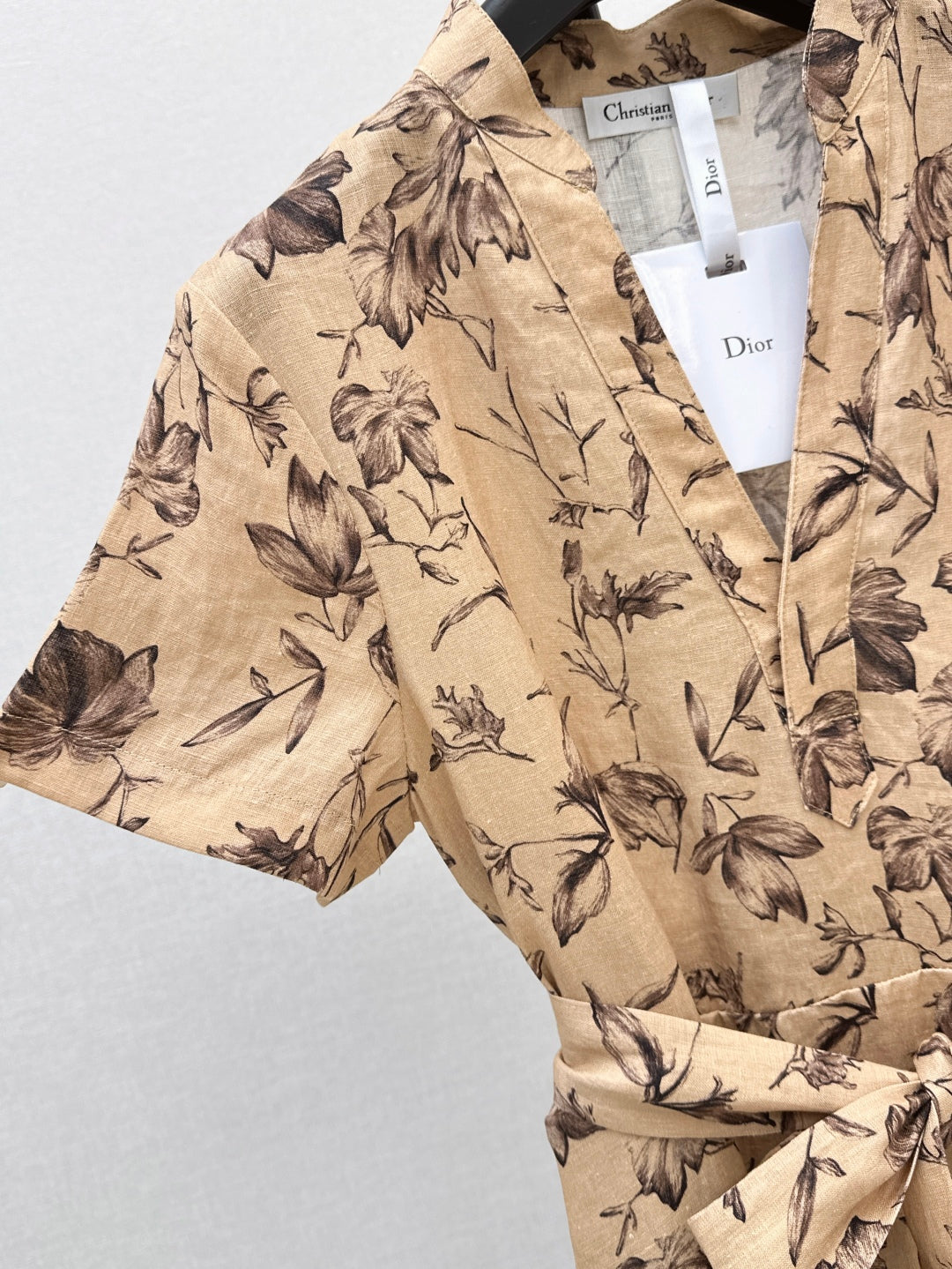 CD 25ss linen print dress