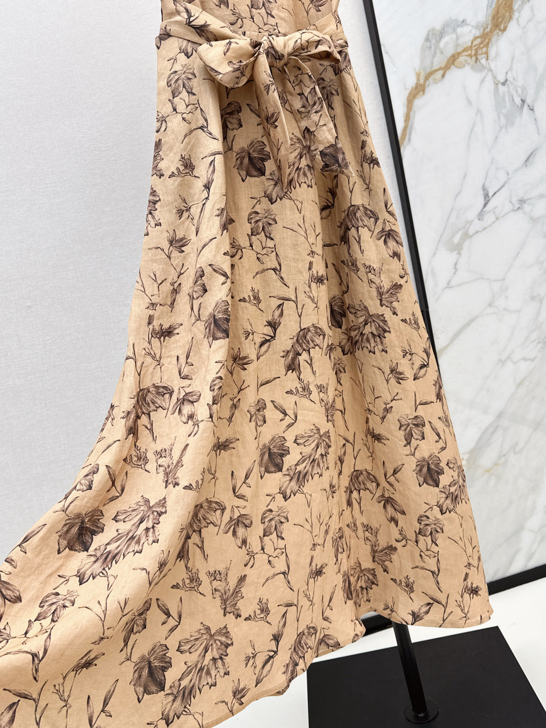 CD 25ss linen print dress