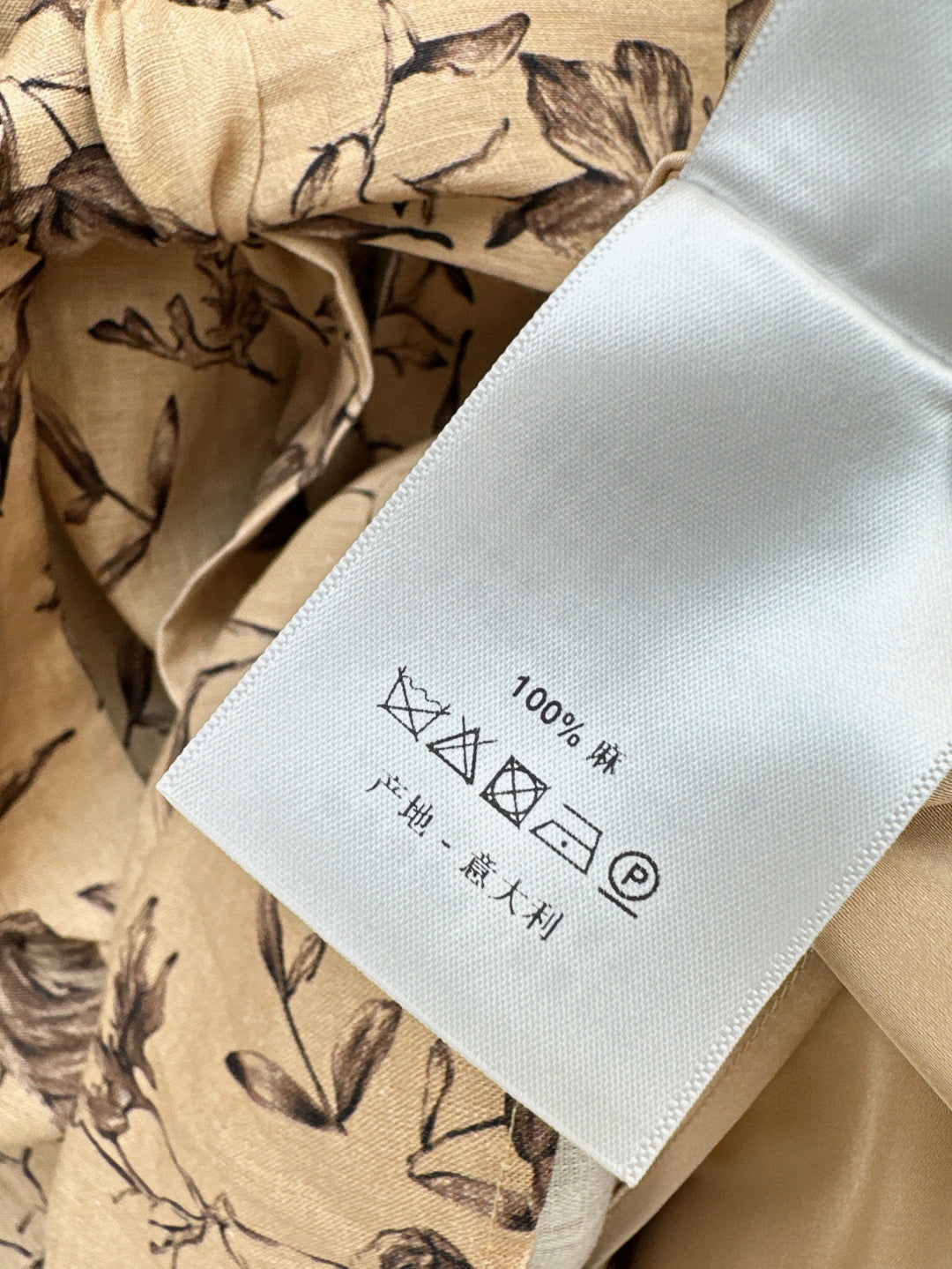 CD 25ss linen print dress