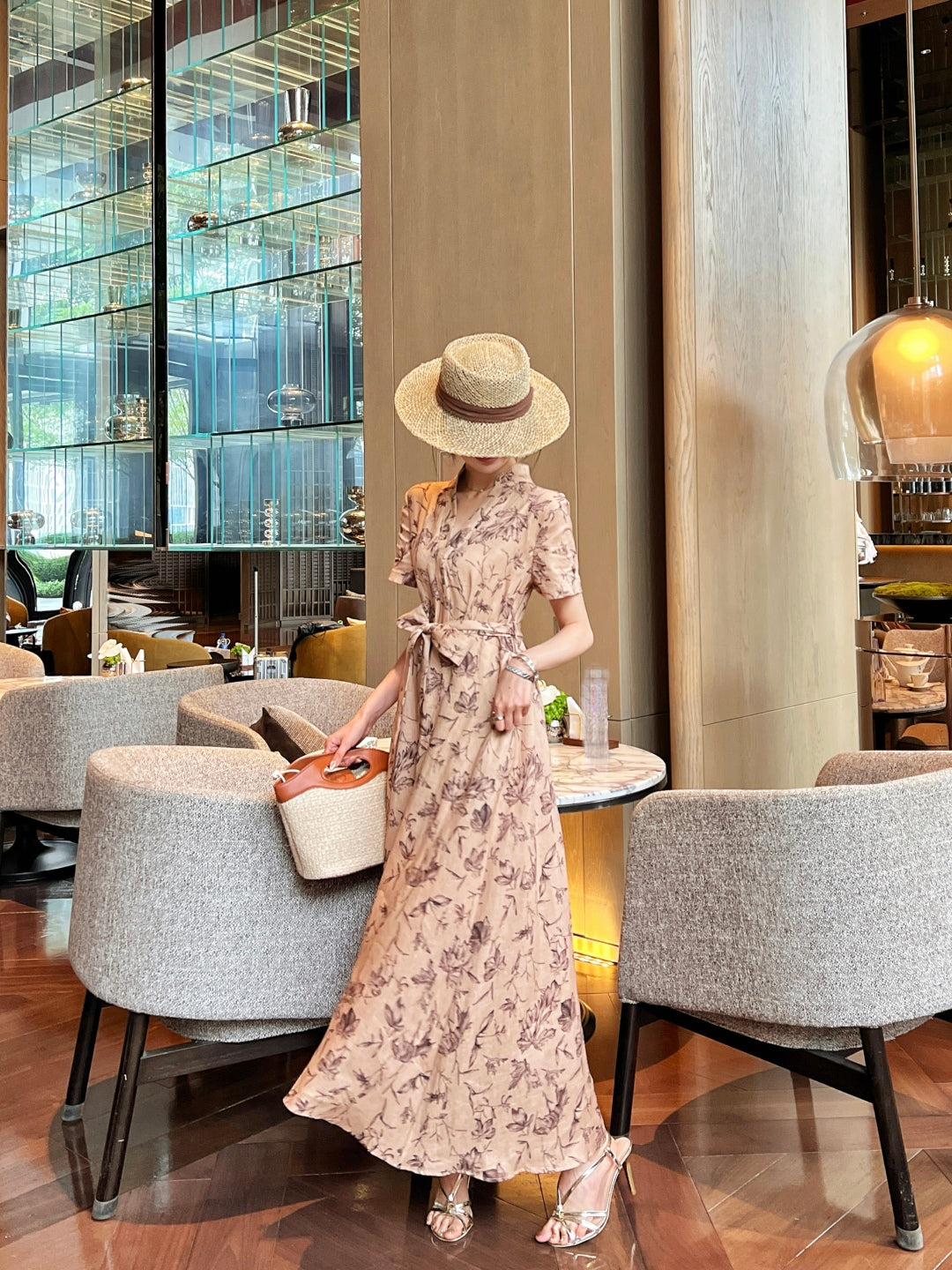 CD 25ss linen print dress