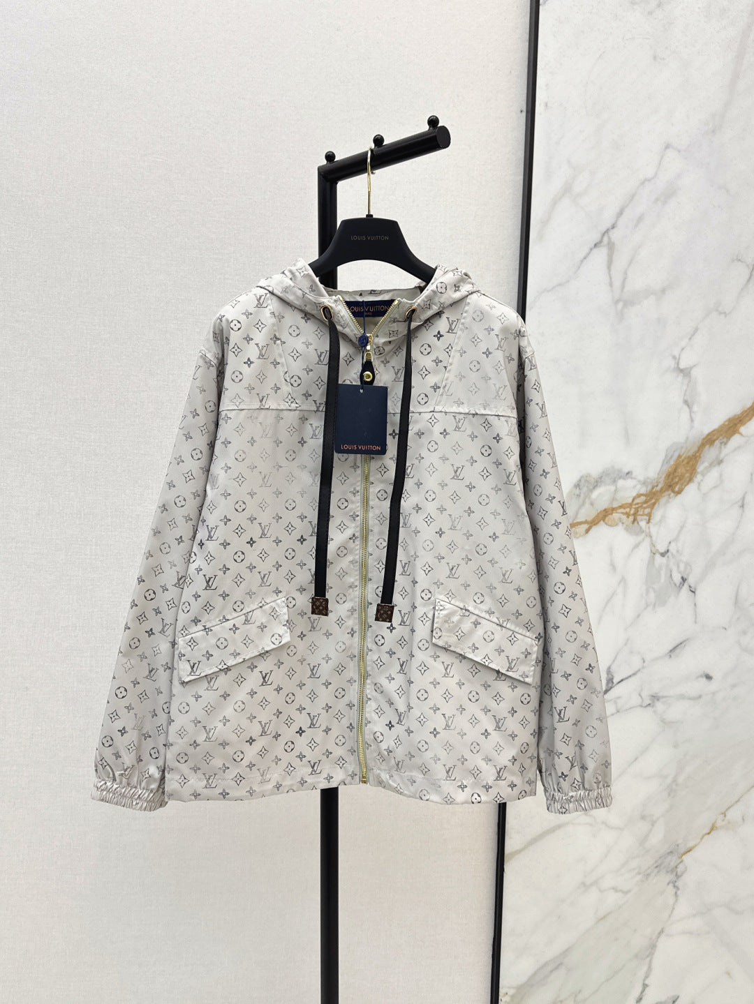 Louis 25ss print hooded jacket