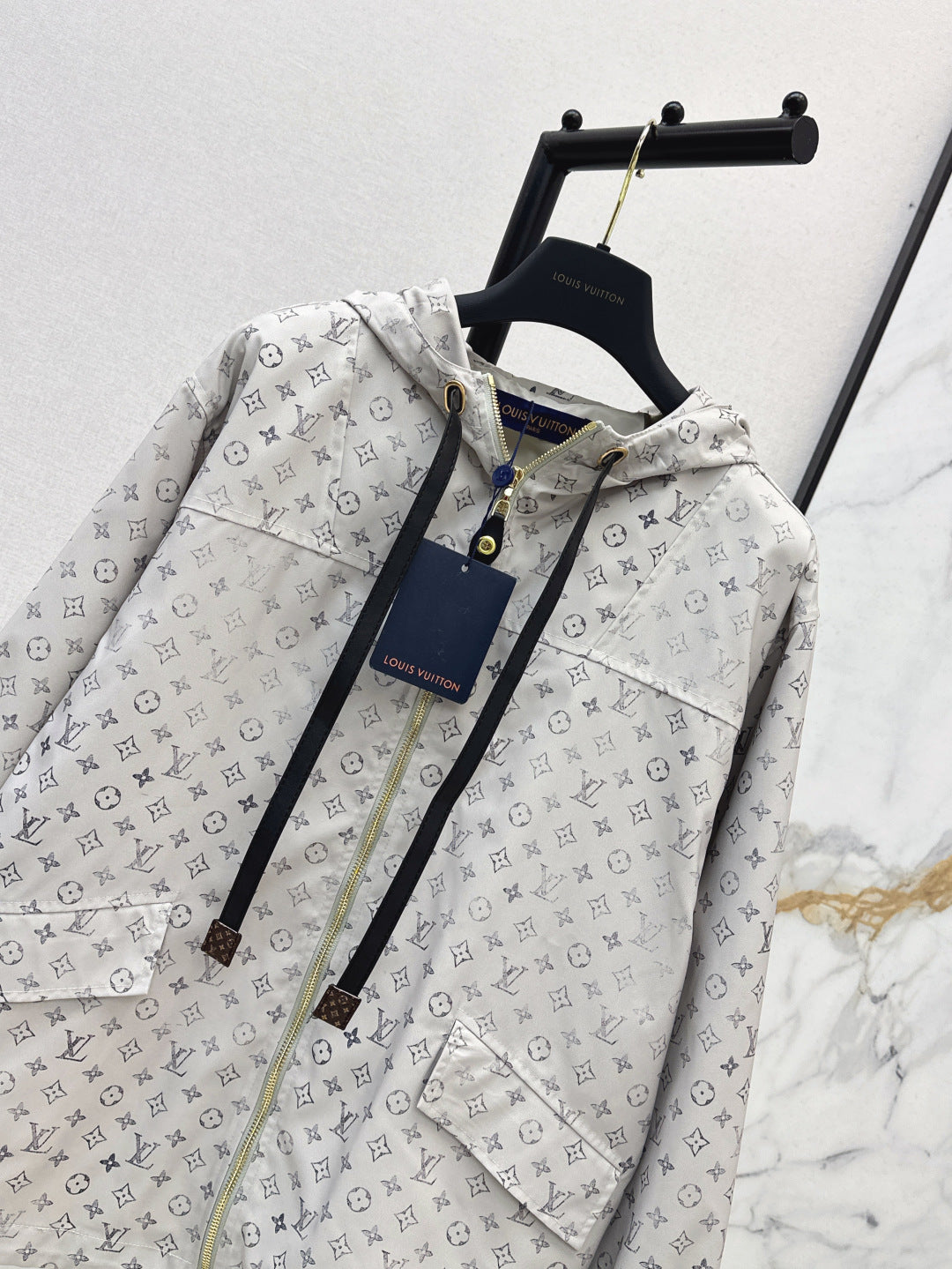 Louis 25ss print hooded jacket