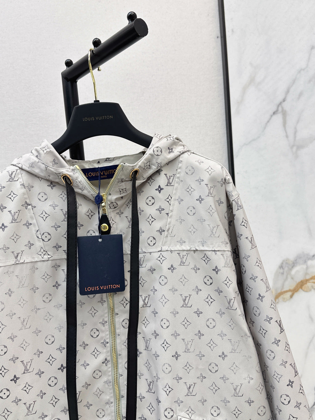 Louis 25ss print hooded jacket