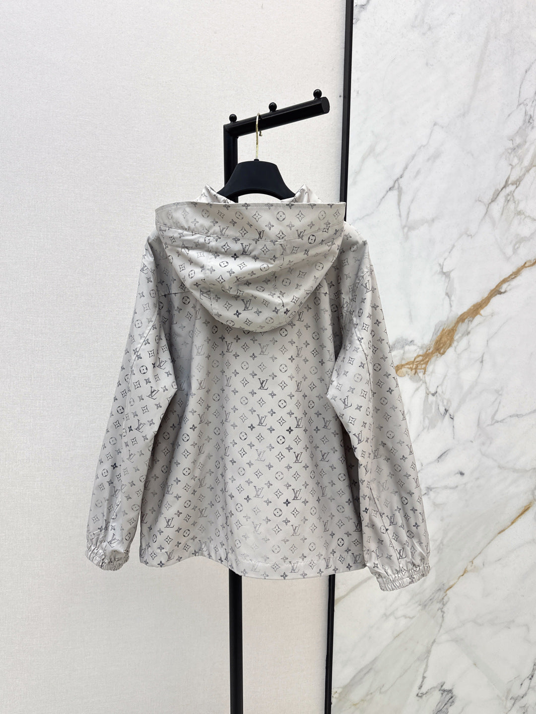 Louis 25ss print hooded jacket