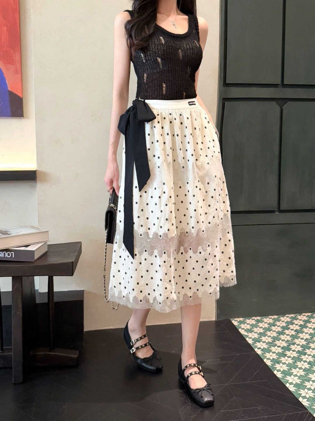 Miu 25ss lace skirt