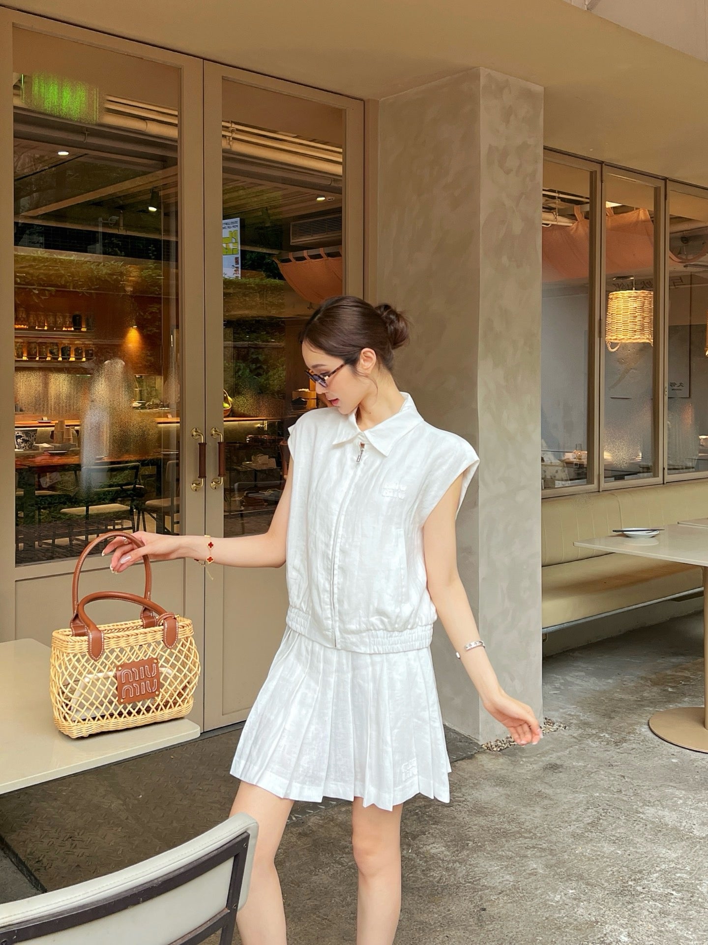 Miu 25ss linen suit
