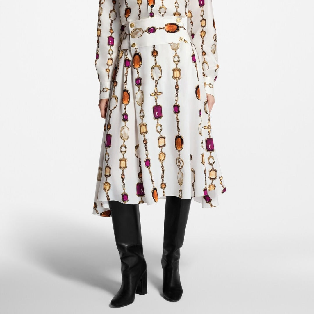 Louis 25ss print skirt