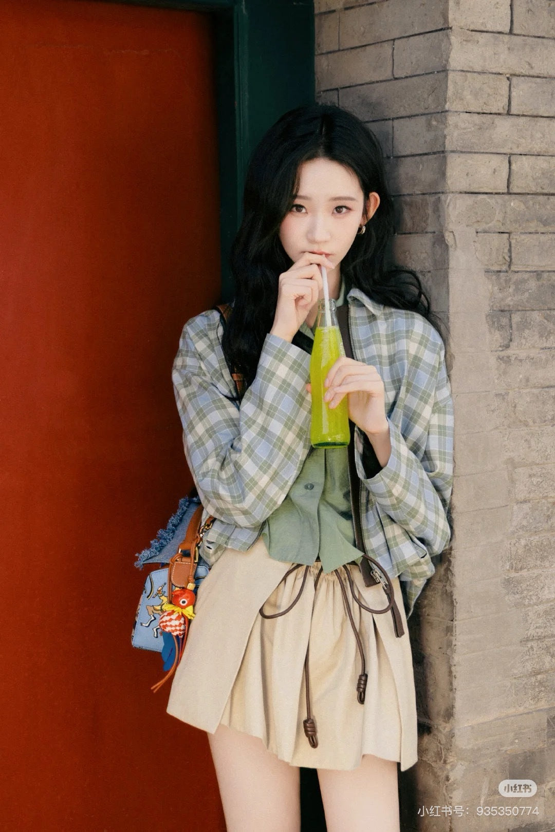 Loe 25ss drawstring skirt
