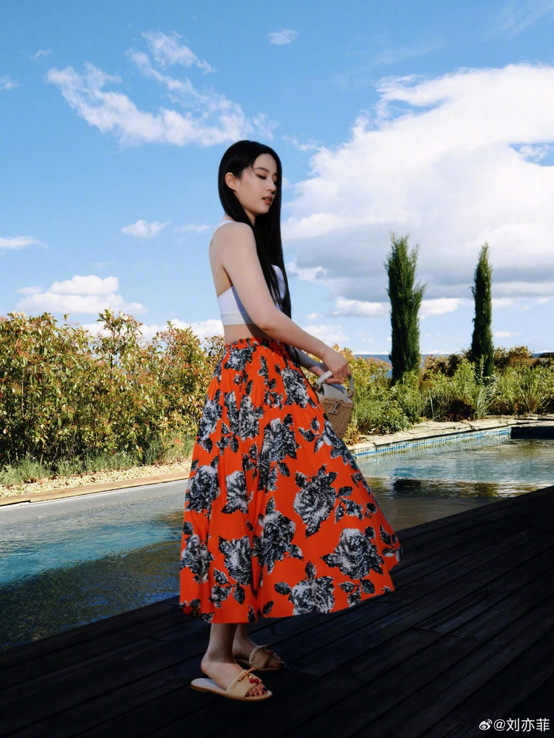 Louis 25ss print skirt