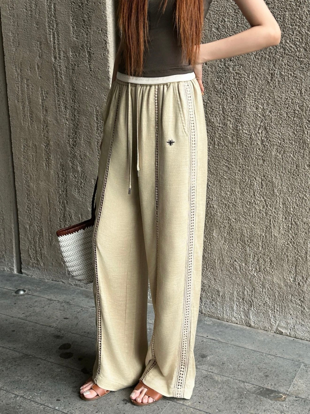 CD 25ss embroidered pants