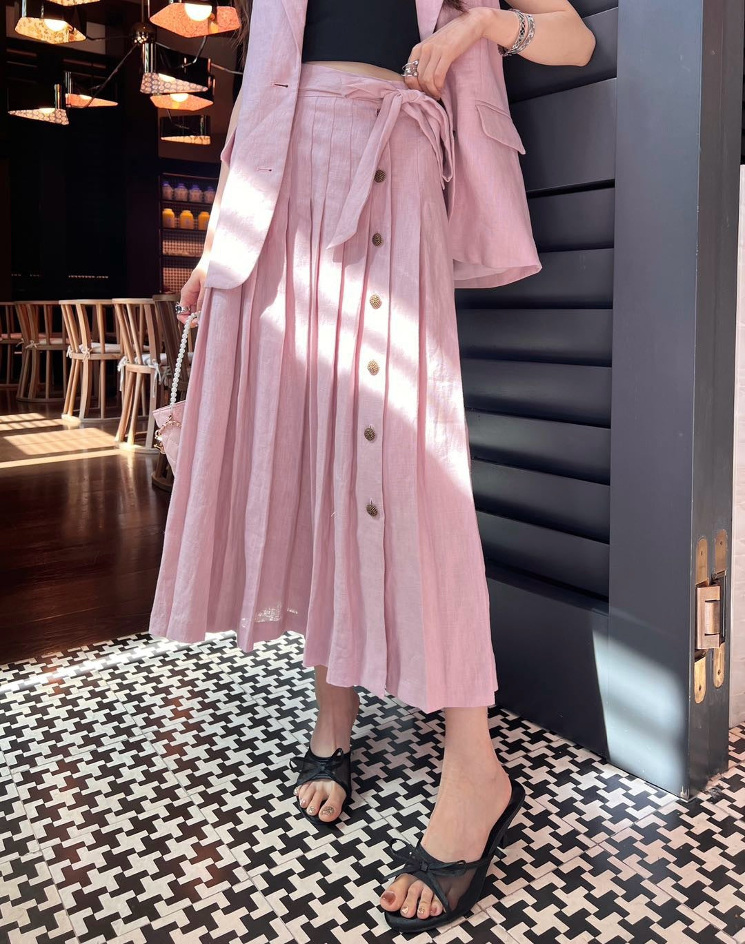 Loro 25ss linen skirt