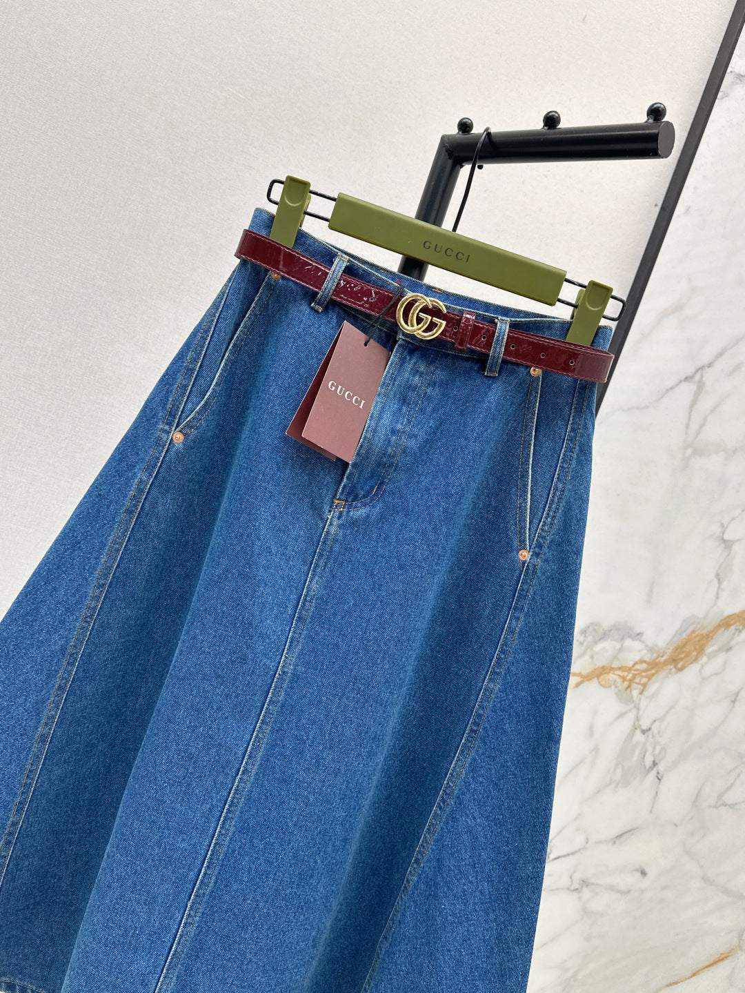 Guc 25ss denim skirt