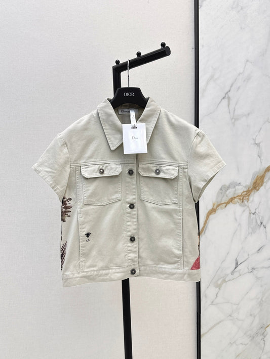CD 25ss print denim jacket