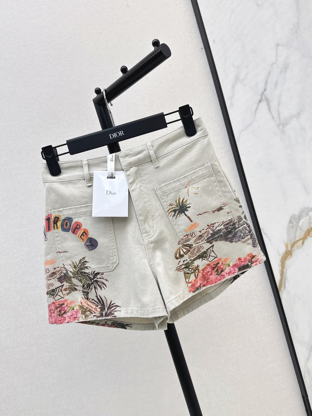 CD 25ss print denim short