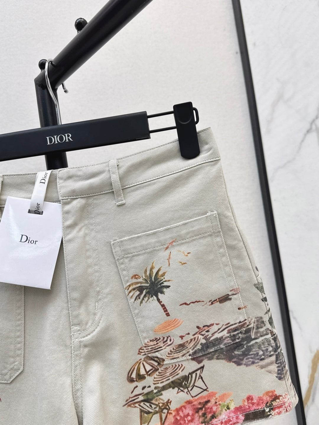 CD 25ss print denim short