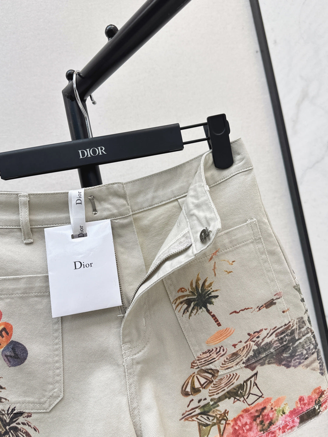 CD 25ss print denim short