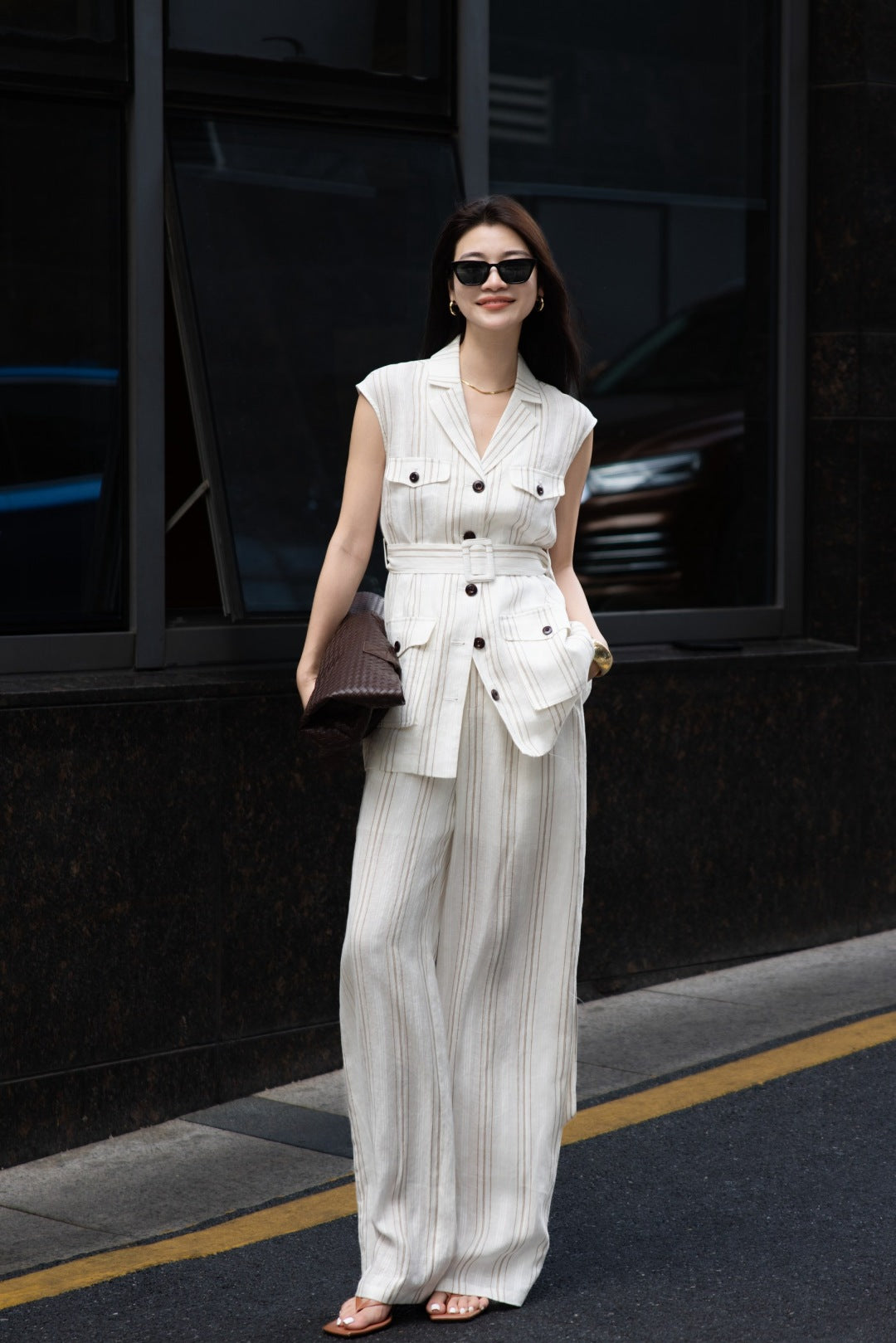Loro 25ss linen suit