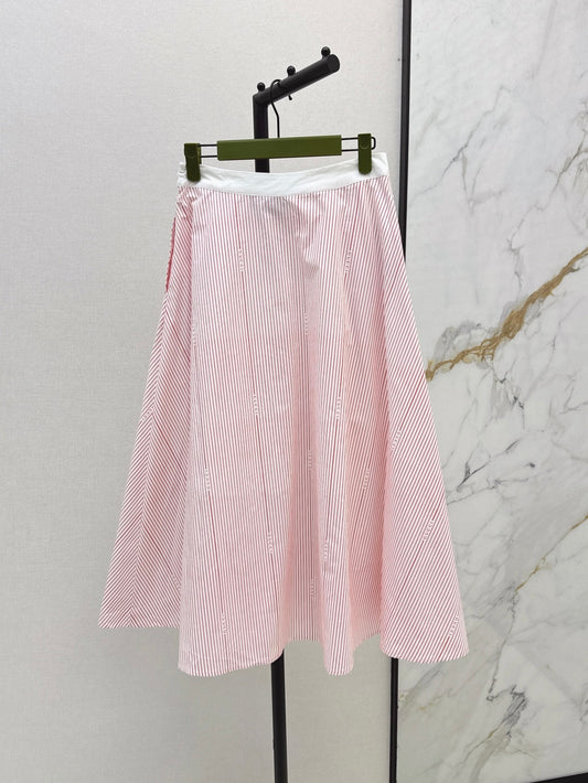Guc 25ss striped skirt