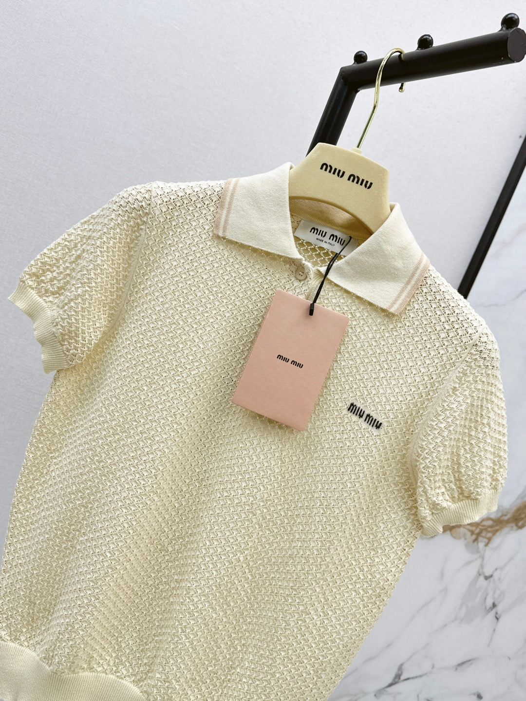 Miu 25ss knit polo