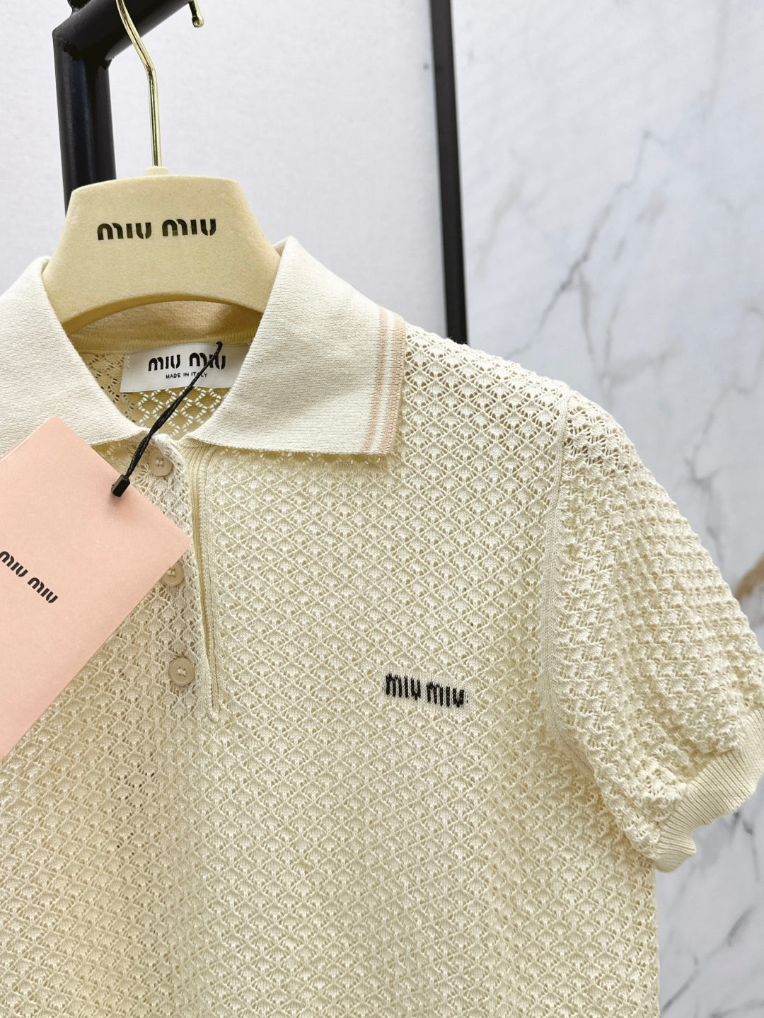 Miu 25ss knit polo