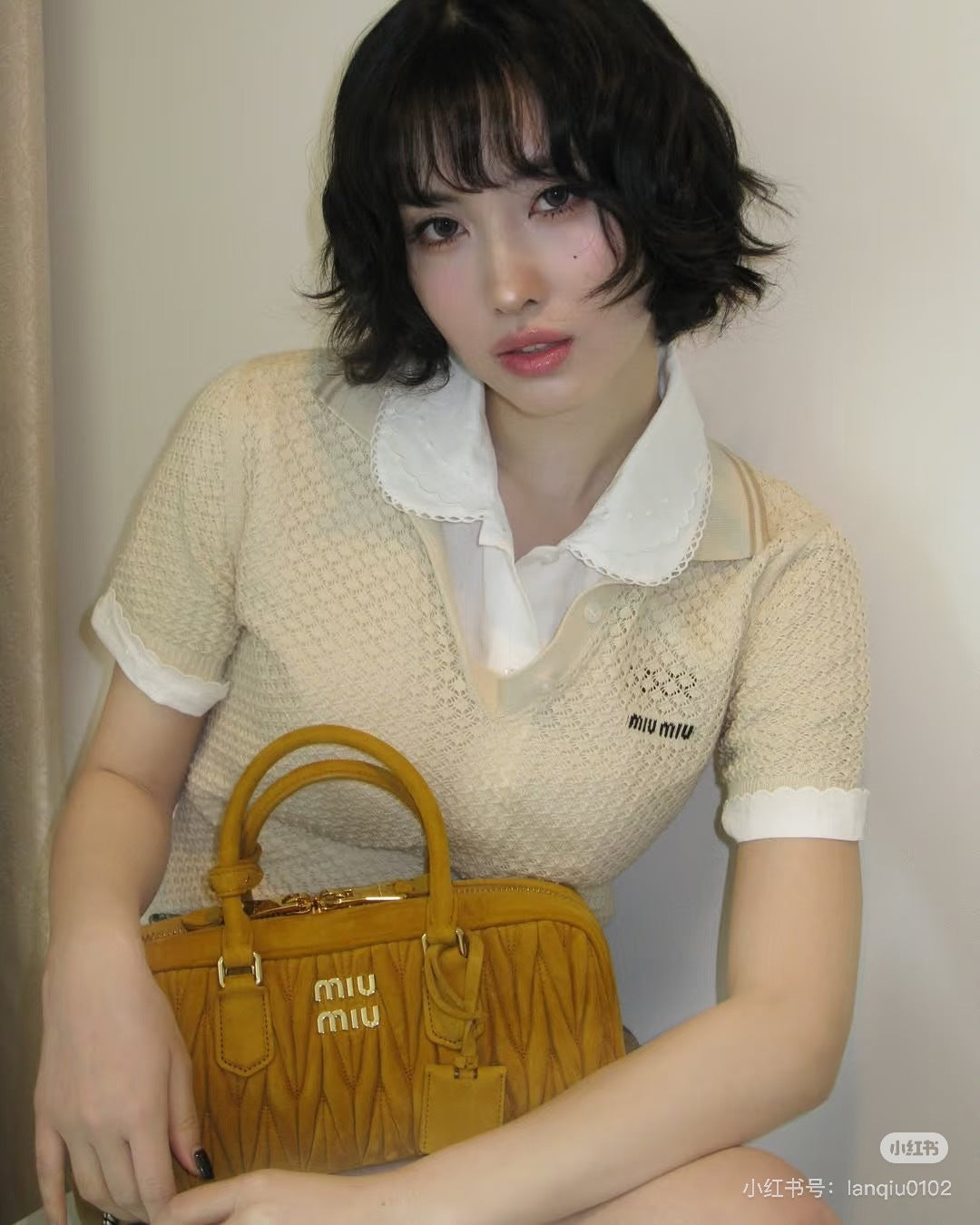 Miu 25ss knit polo