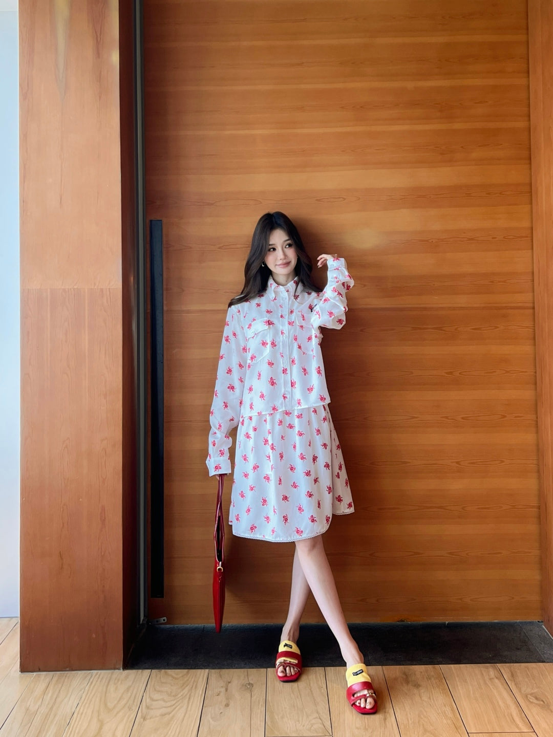 Miu 25ss print skirt