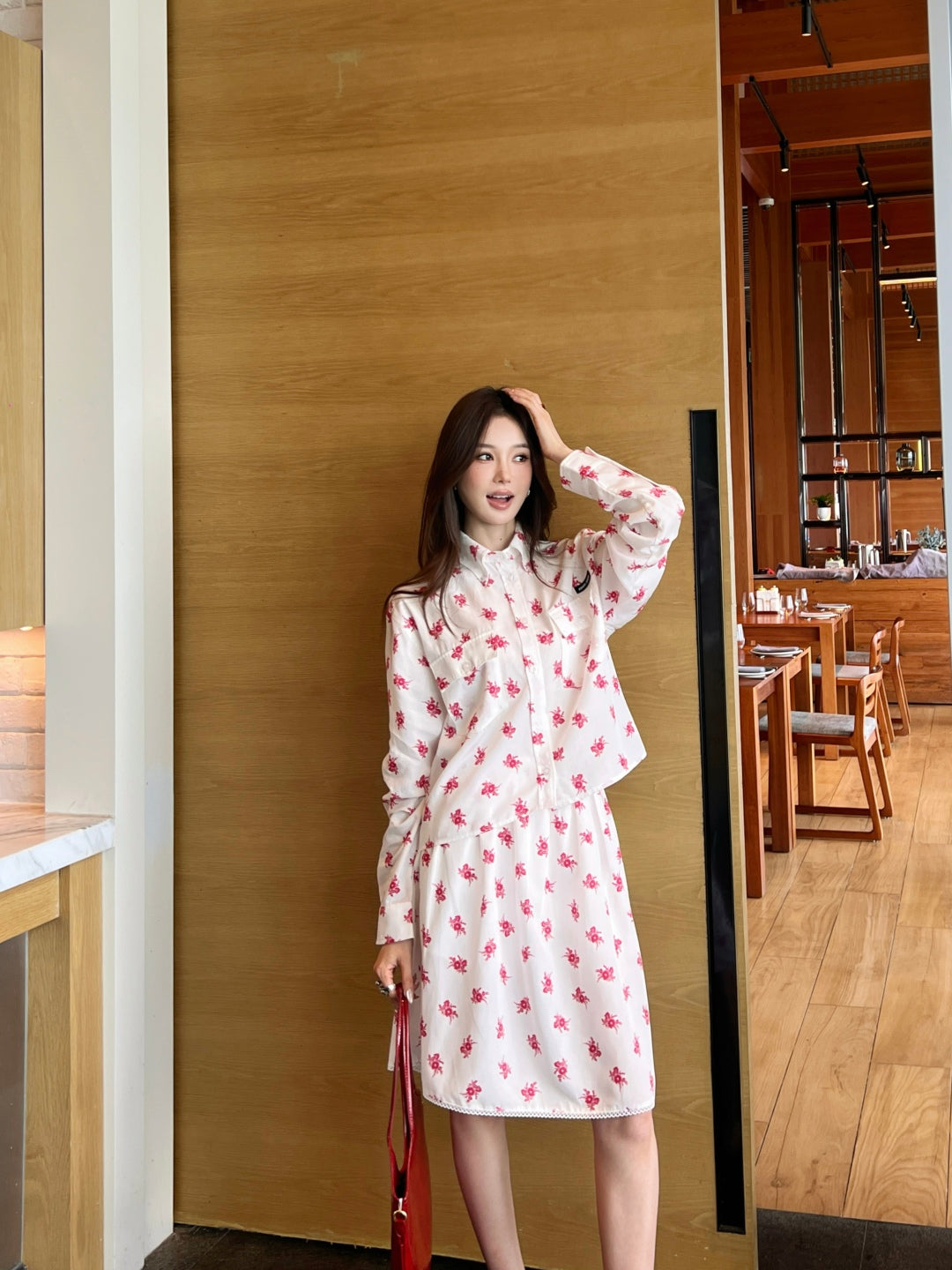 Miu 25ss print skirt