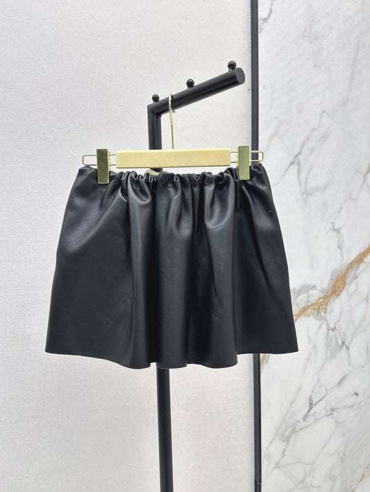 Miu 25ss leather skirt