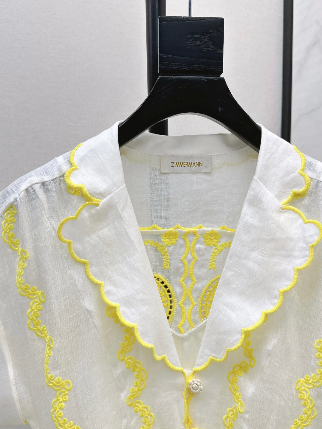 Zimm 25ss linen embroidered dress