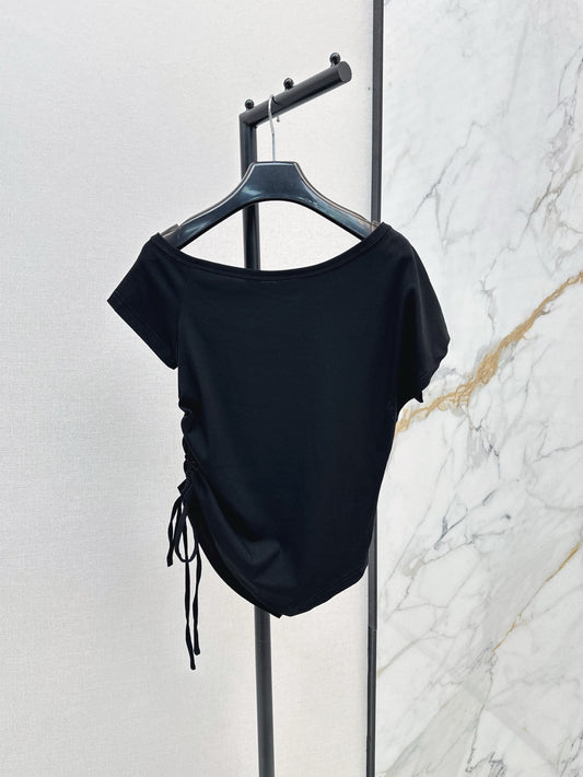 Saint lau 25ss off-shoulder shirt
