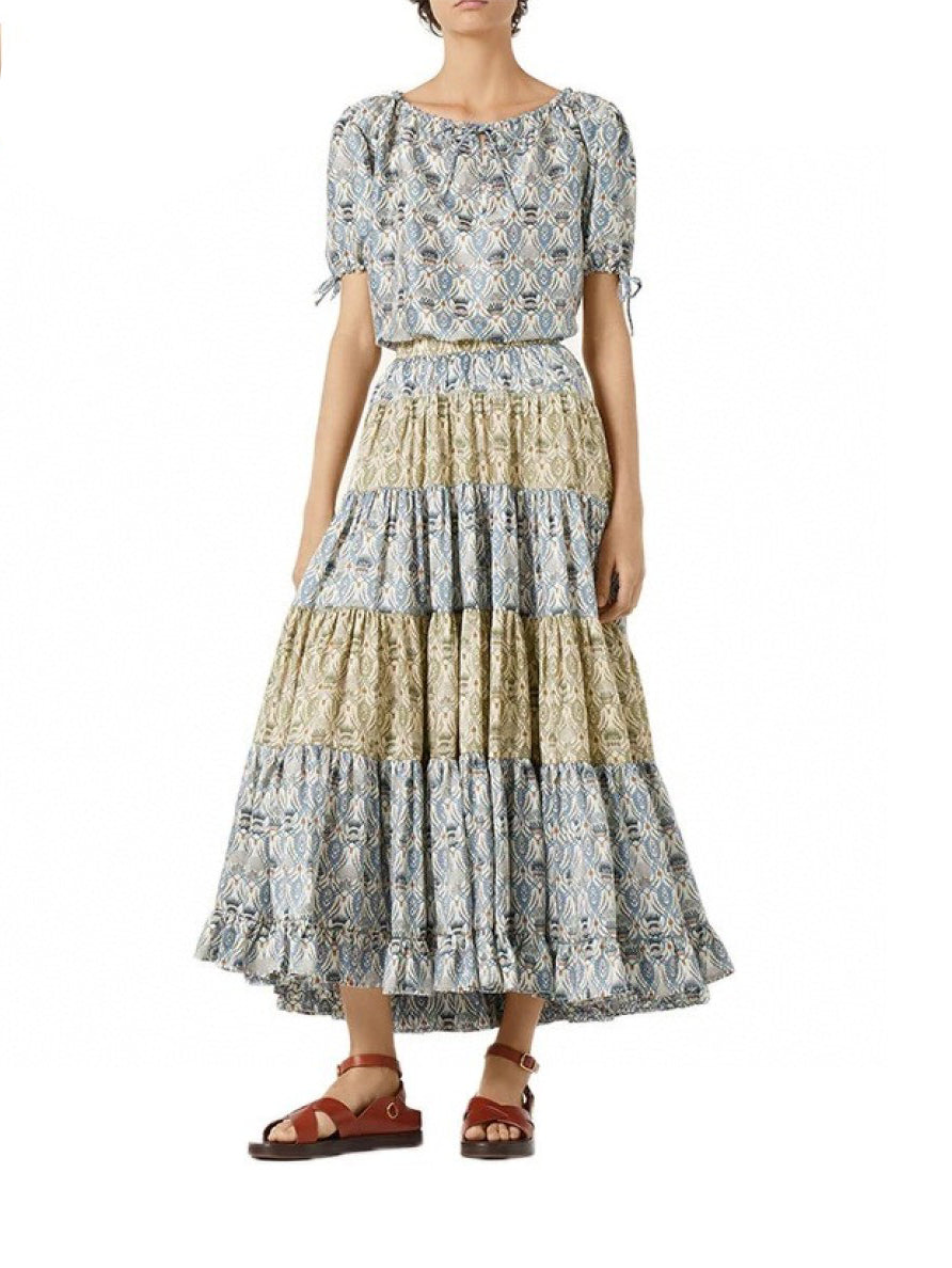 Loro 25ss print skirt