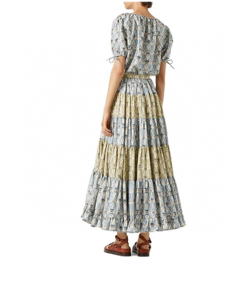 Loro 25ss print skirt