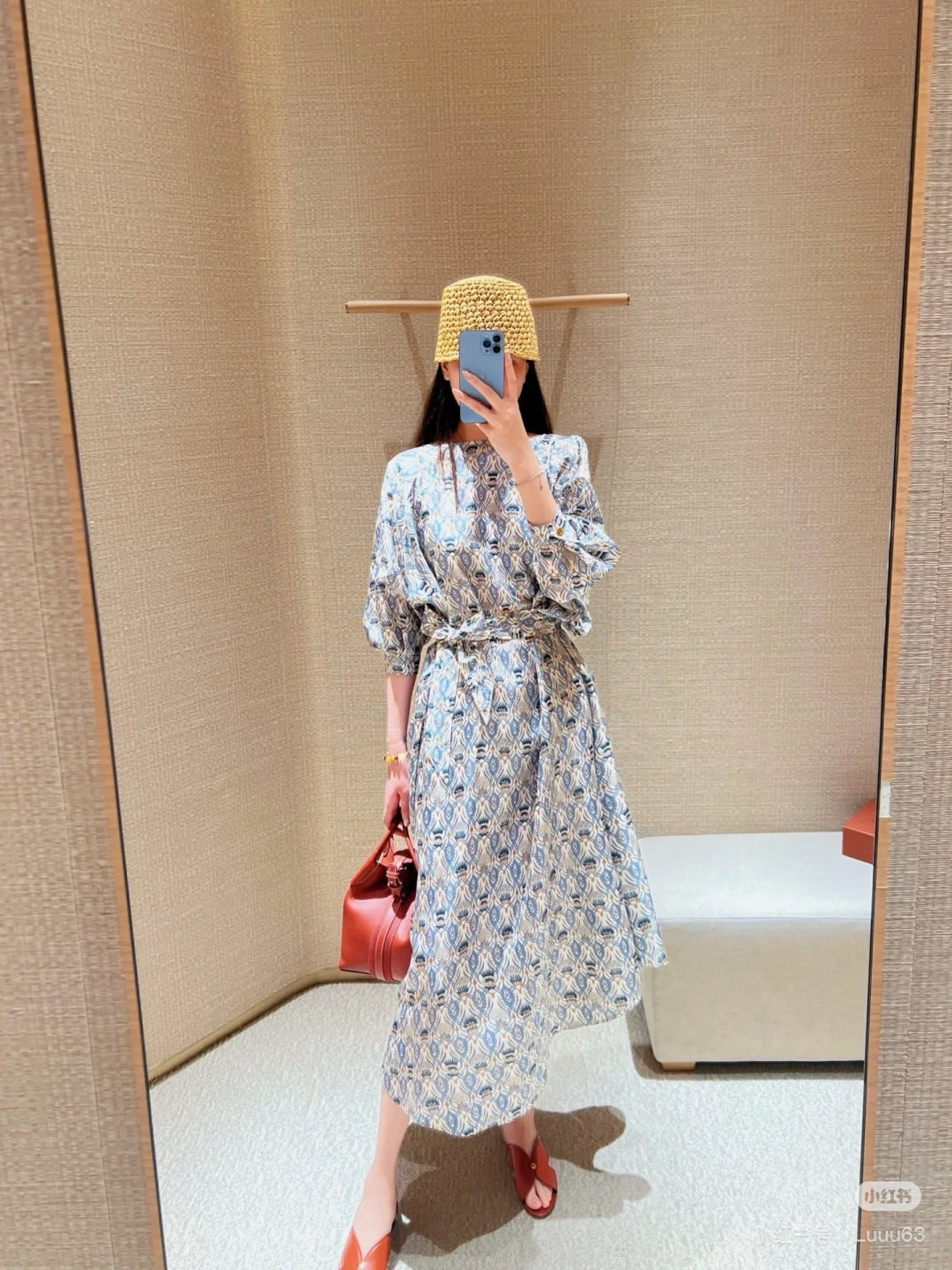 Loro 25ss print dress