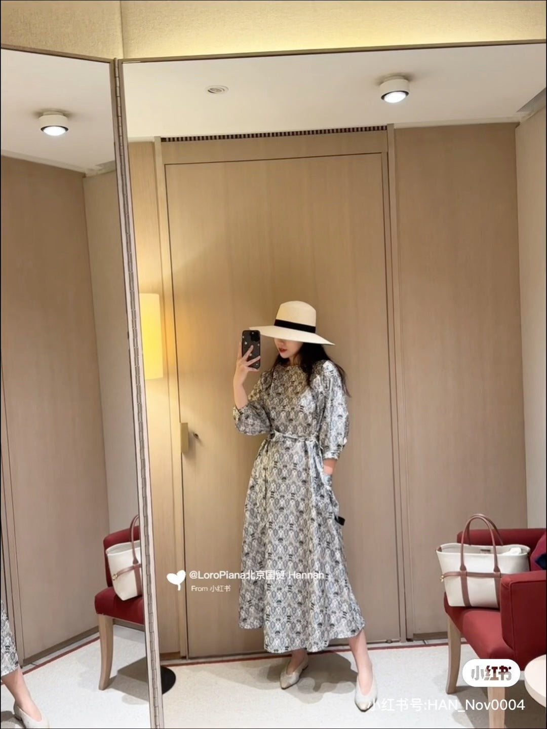 Loro 25ss print dress