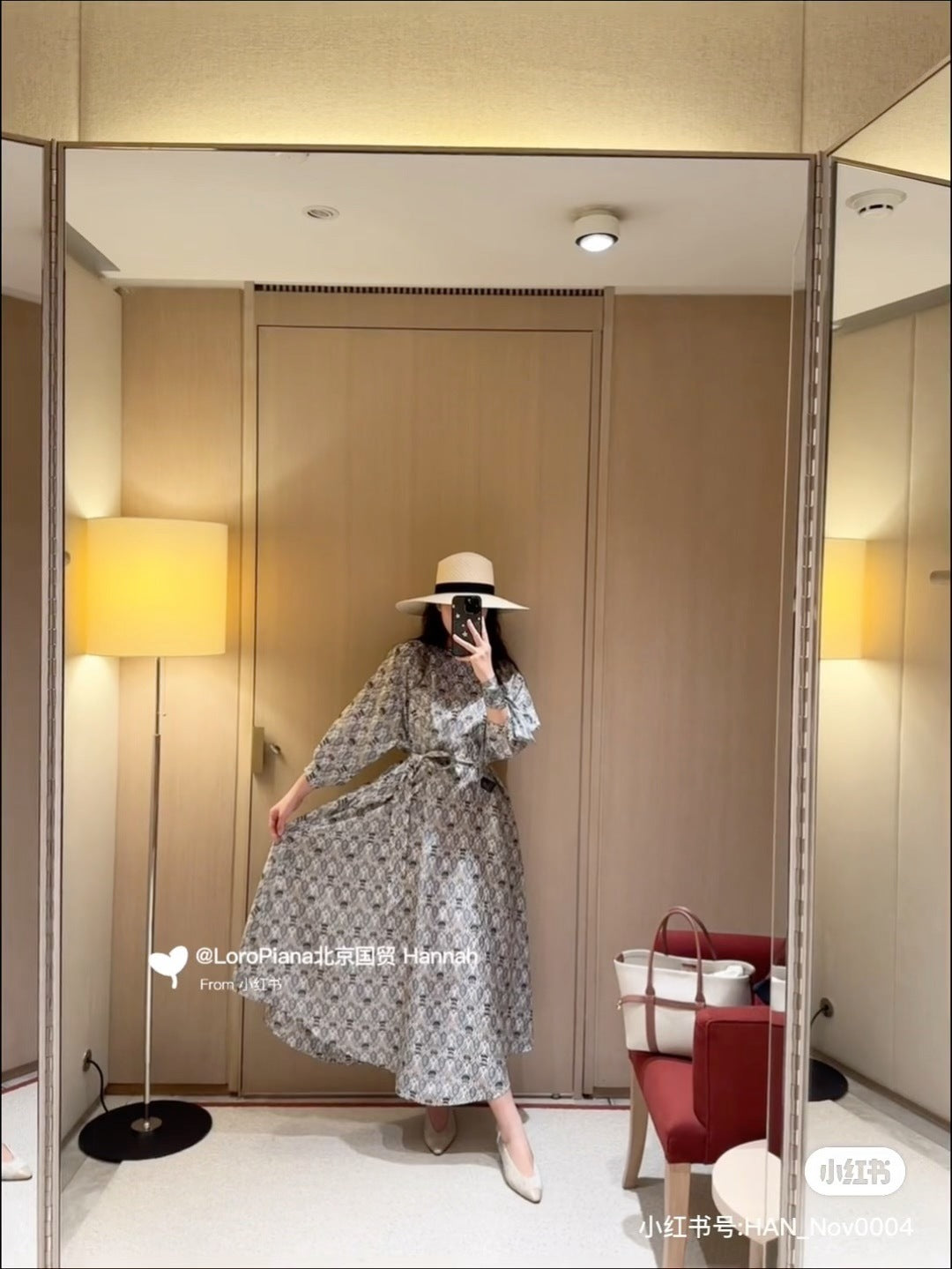 Loro 25ss print dress