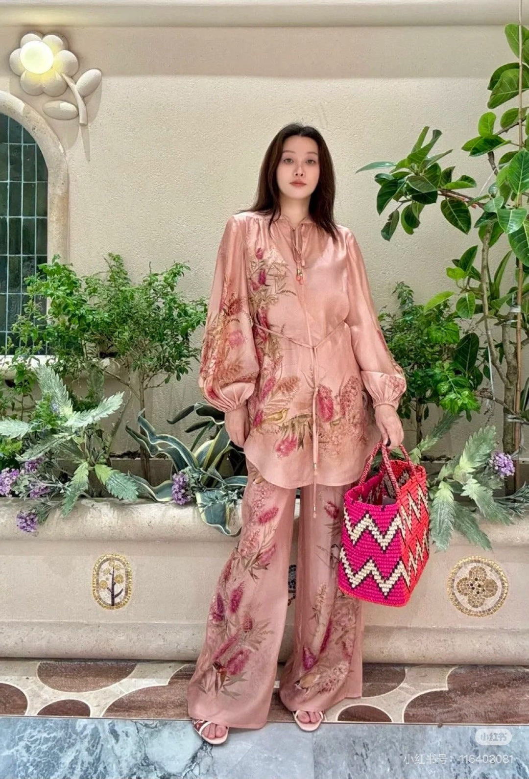 Zimm 25ss silk shirt dress
