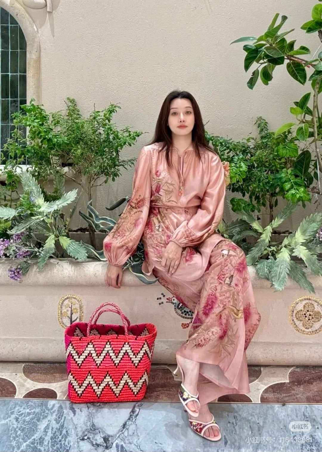 Zimm 25ss silk shirt dress
