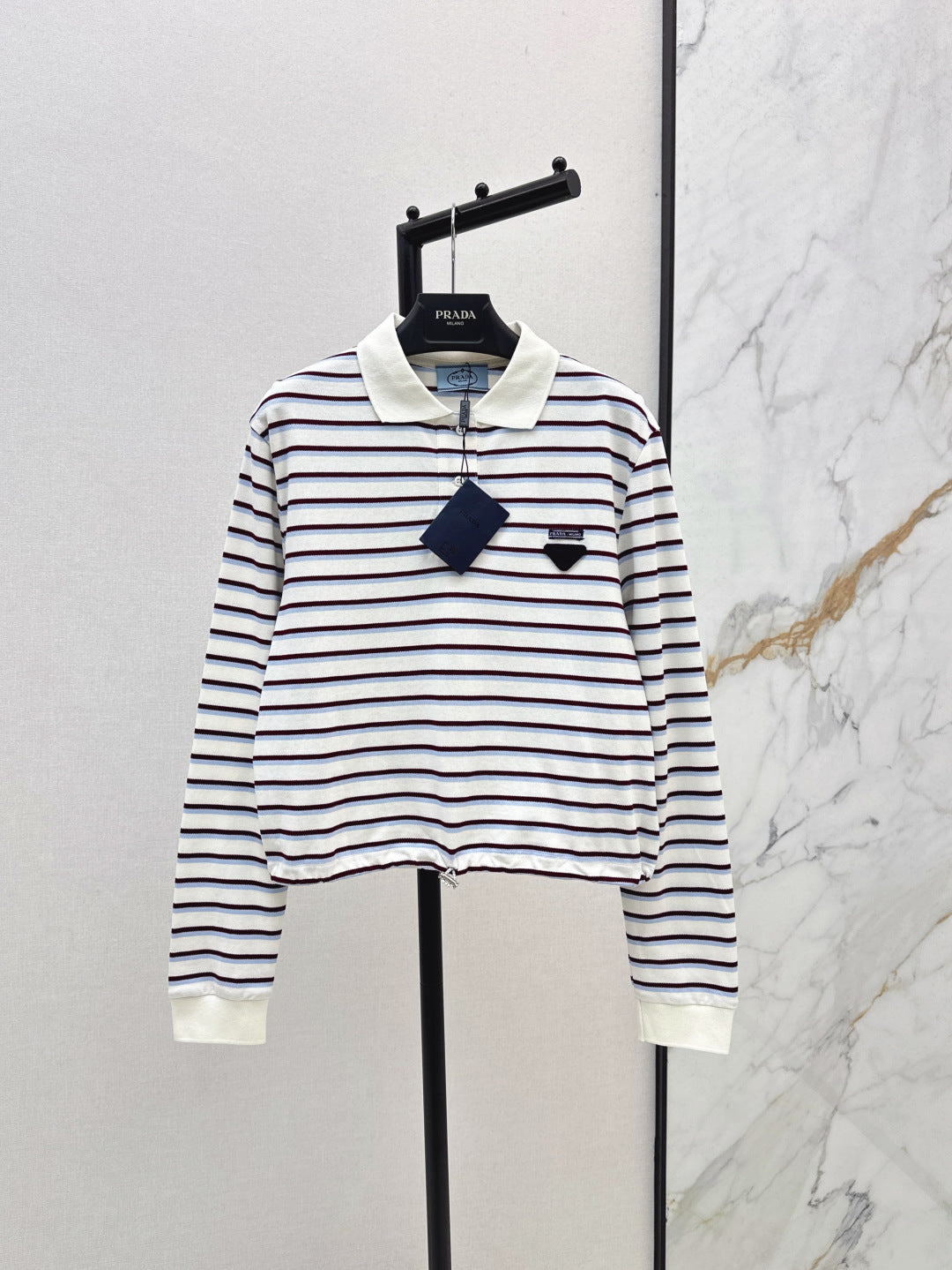 Pra 25ss striped polo