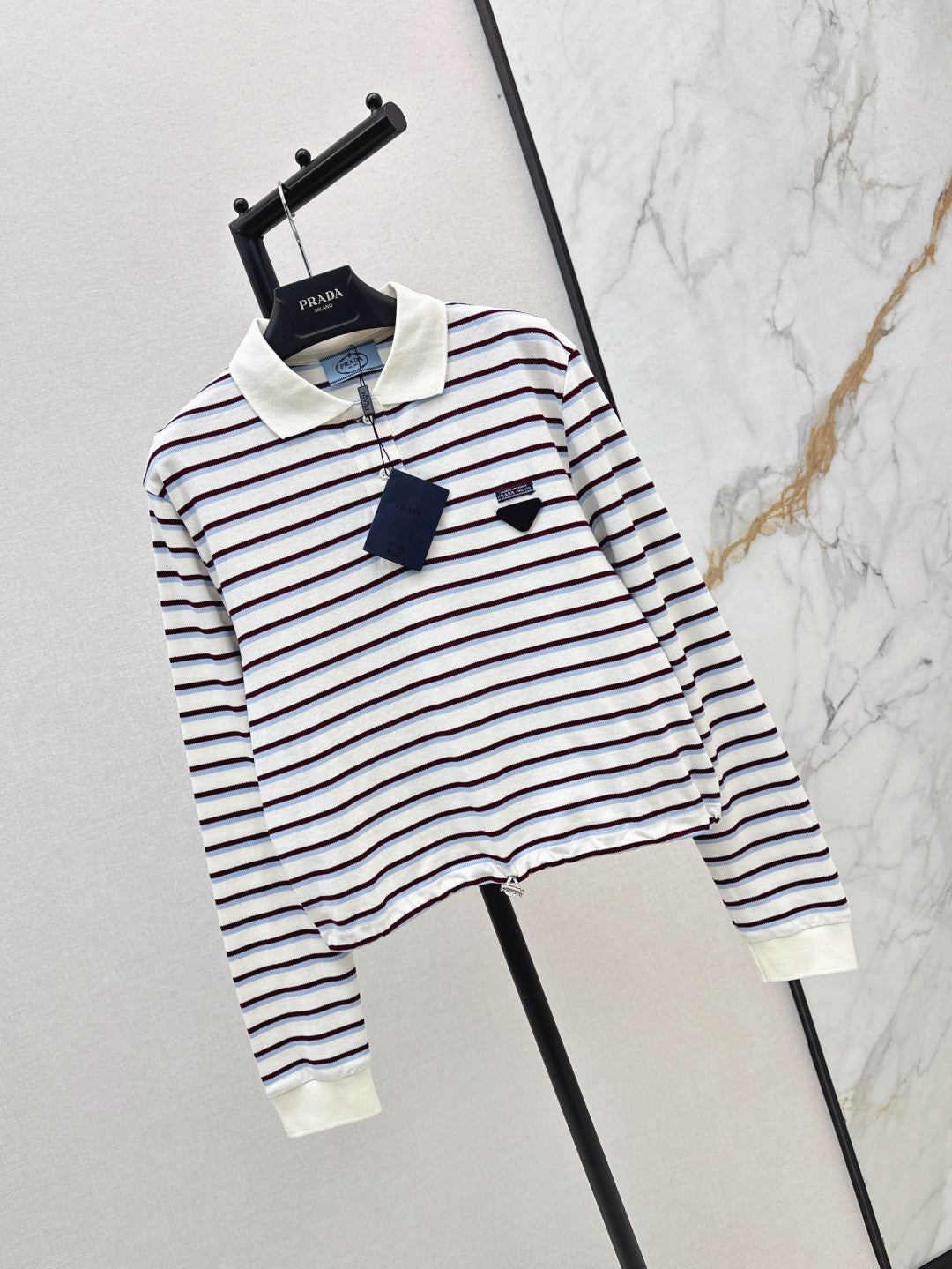 Pra 25ss striped polo
