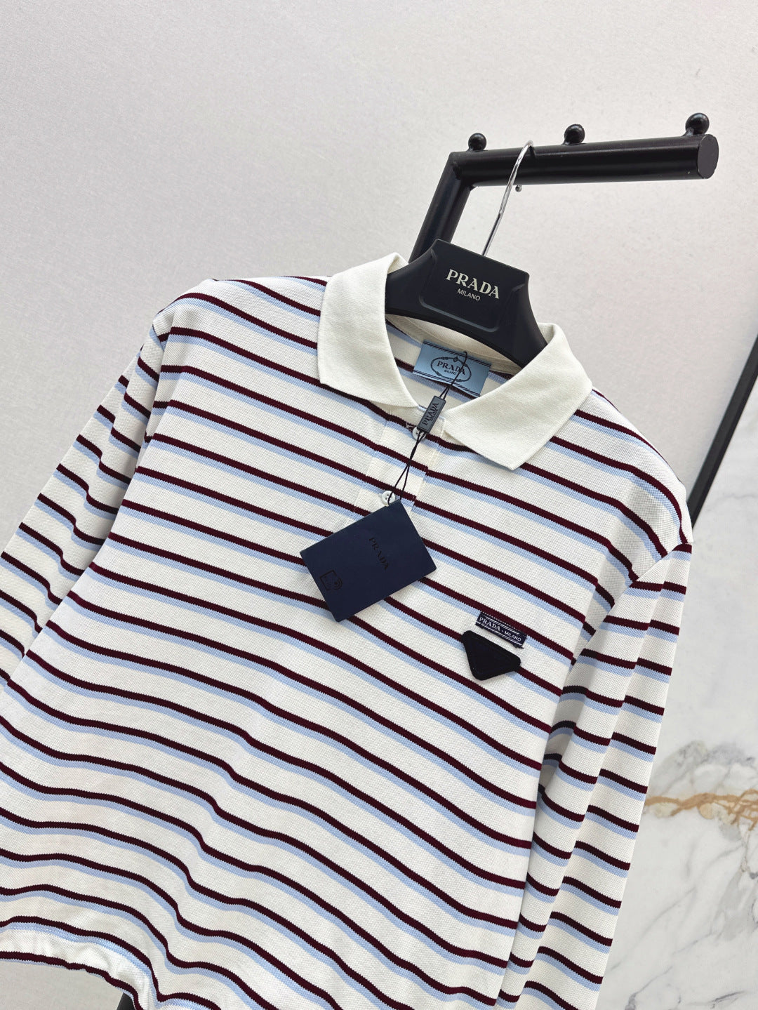 Pra 25ss striped polo