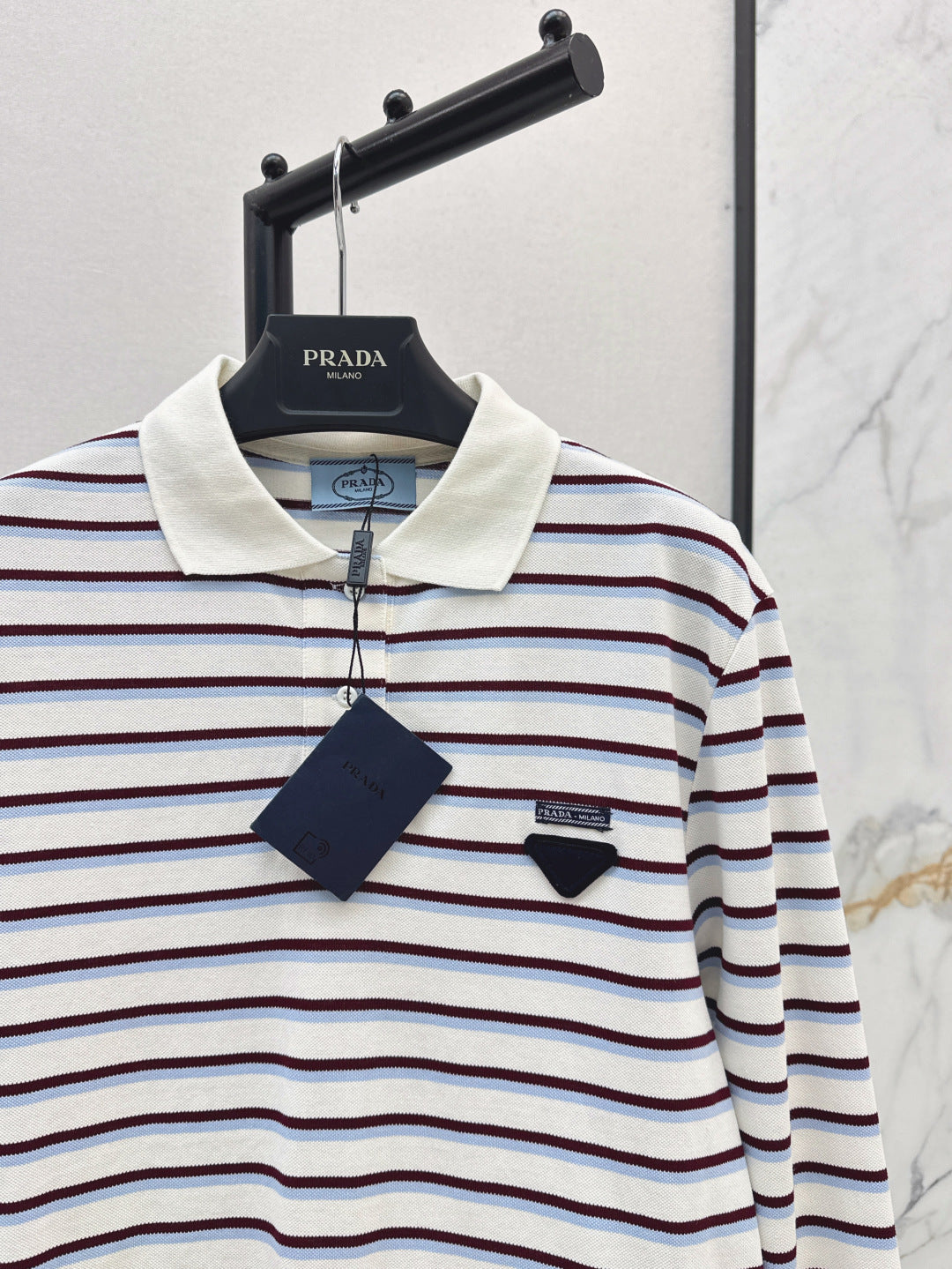 Pra 25ss striped polo