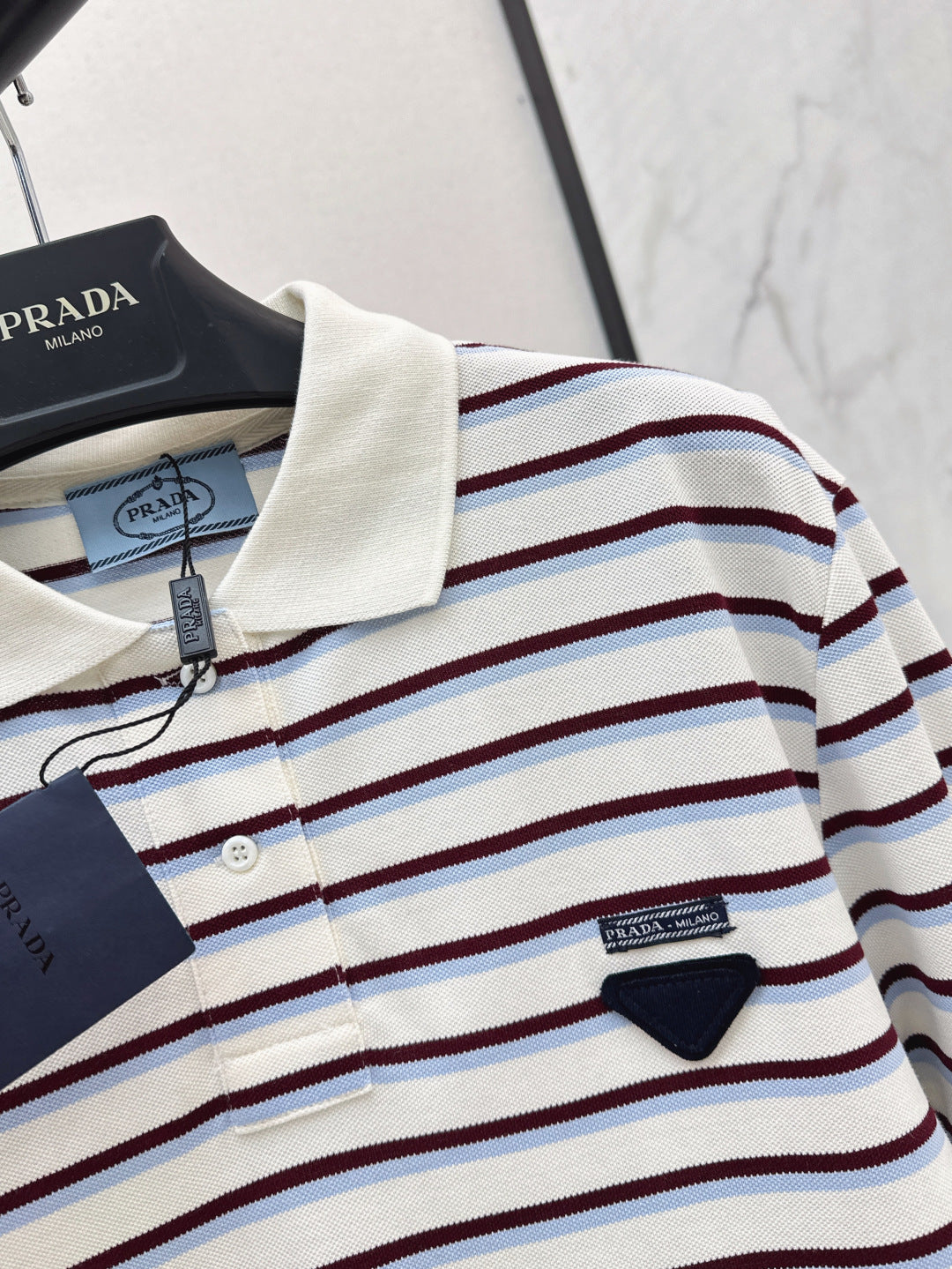 Pra 25ss striped polo