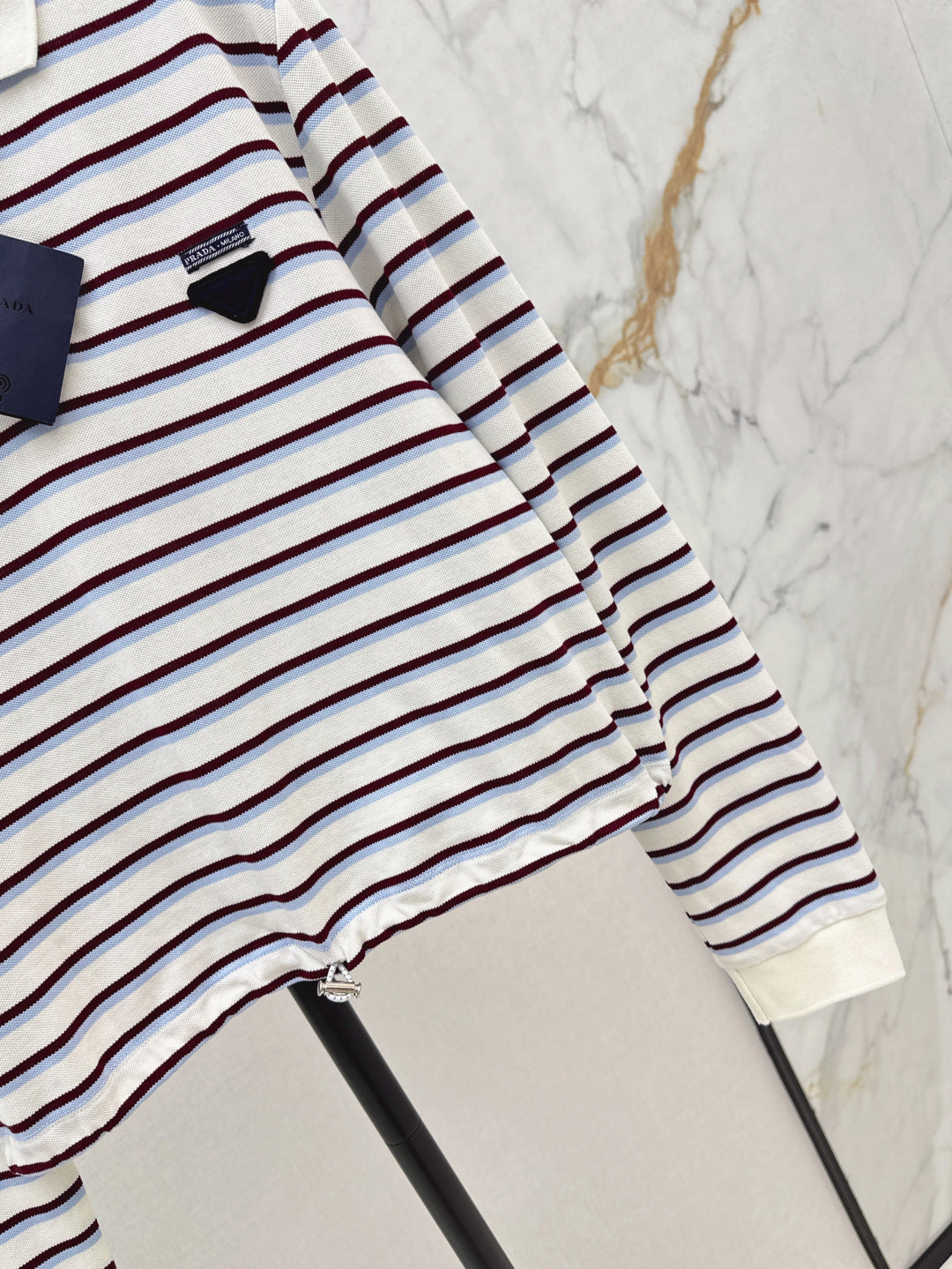Pra 25ss striped polo