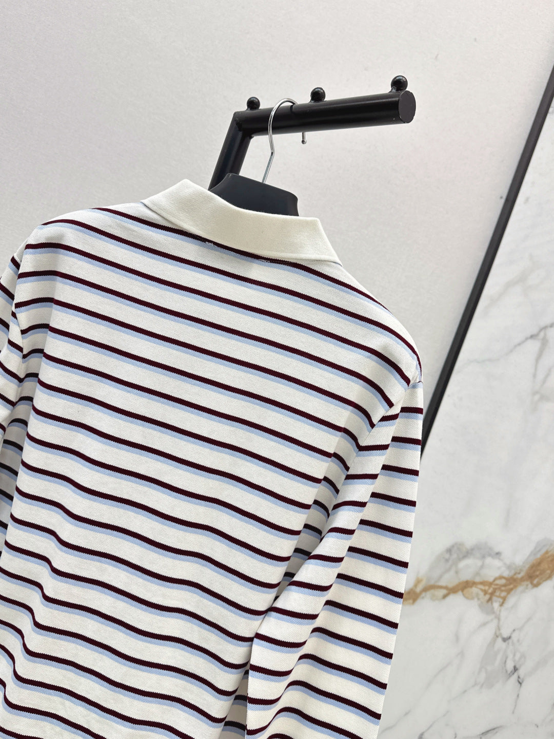 Pra 25ss striped polo