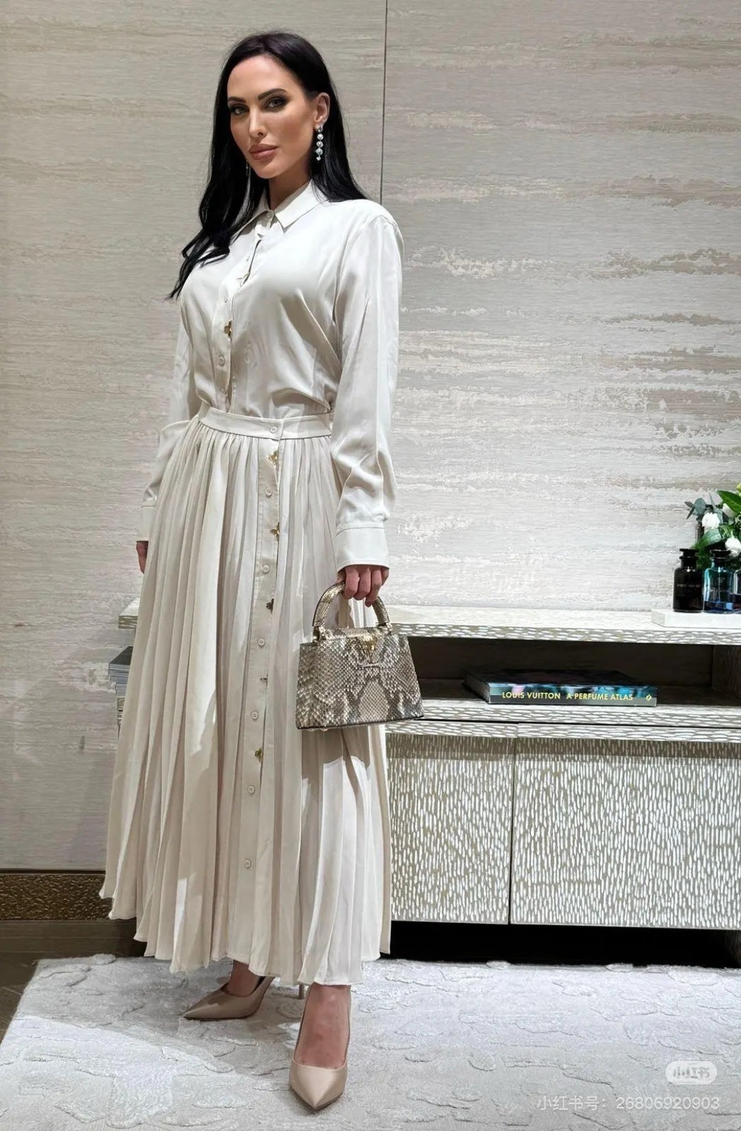 Louis 25fw pleated skirt